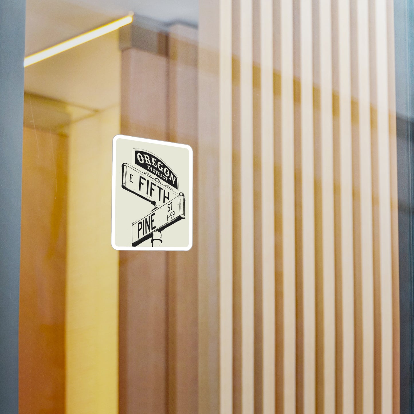 Oregon District Street Signs Sticker