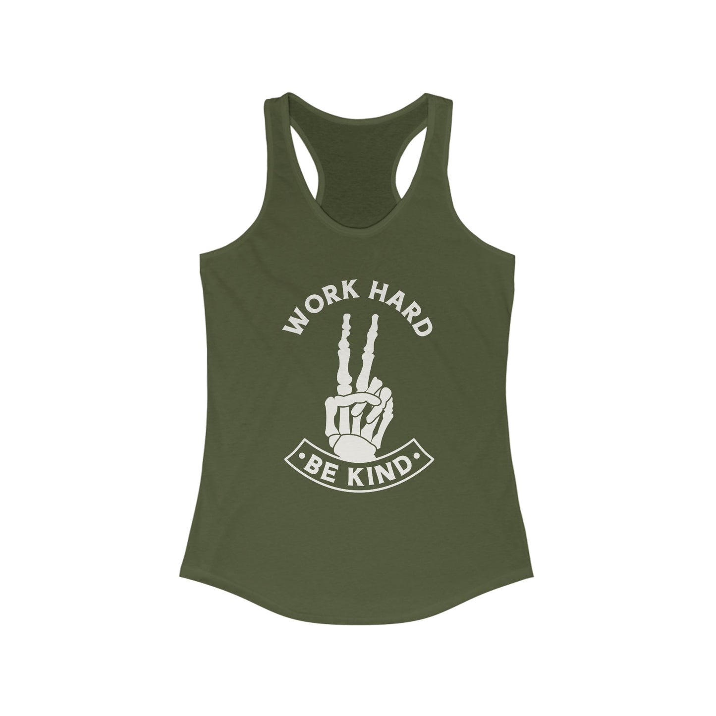 Work Hard Be Kind Racerback Tank