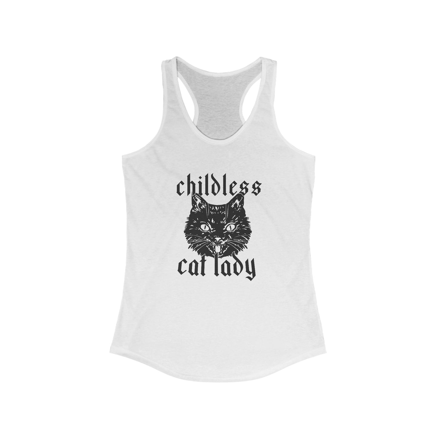 Childless Cat Lady Racerback Tank