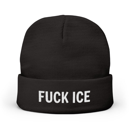 FUCK ICE Knit Beanie