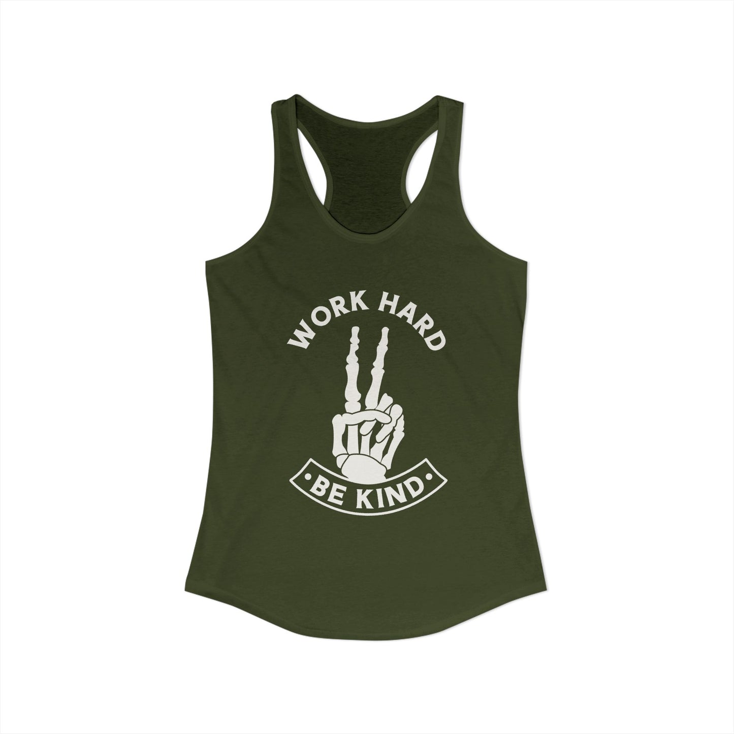Work Hard Be Kind Racerback Tank