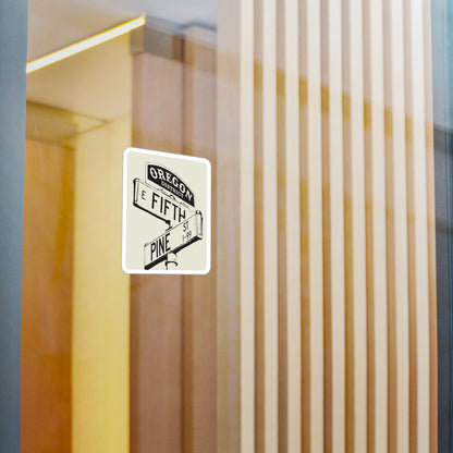 Oregon District Street Signs Sticker