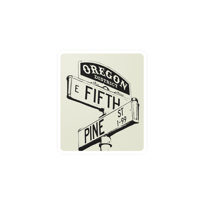 Oregon District Street Signs Sticker