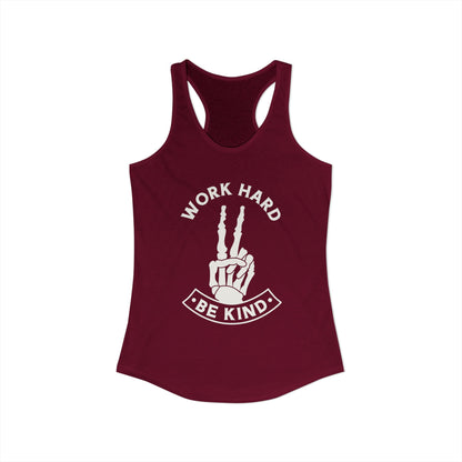 Work Hard Be Kind Racerback Tank