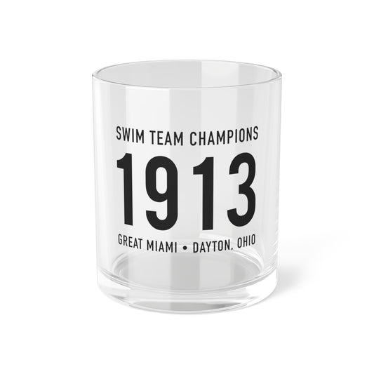 1913 Swim Team Champions Bar Glass