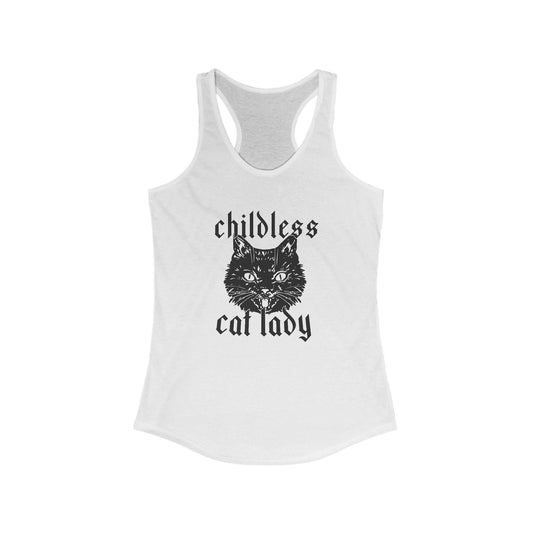 Childless Cat Lady Racerback Tank