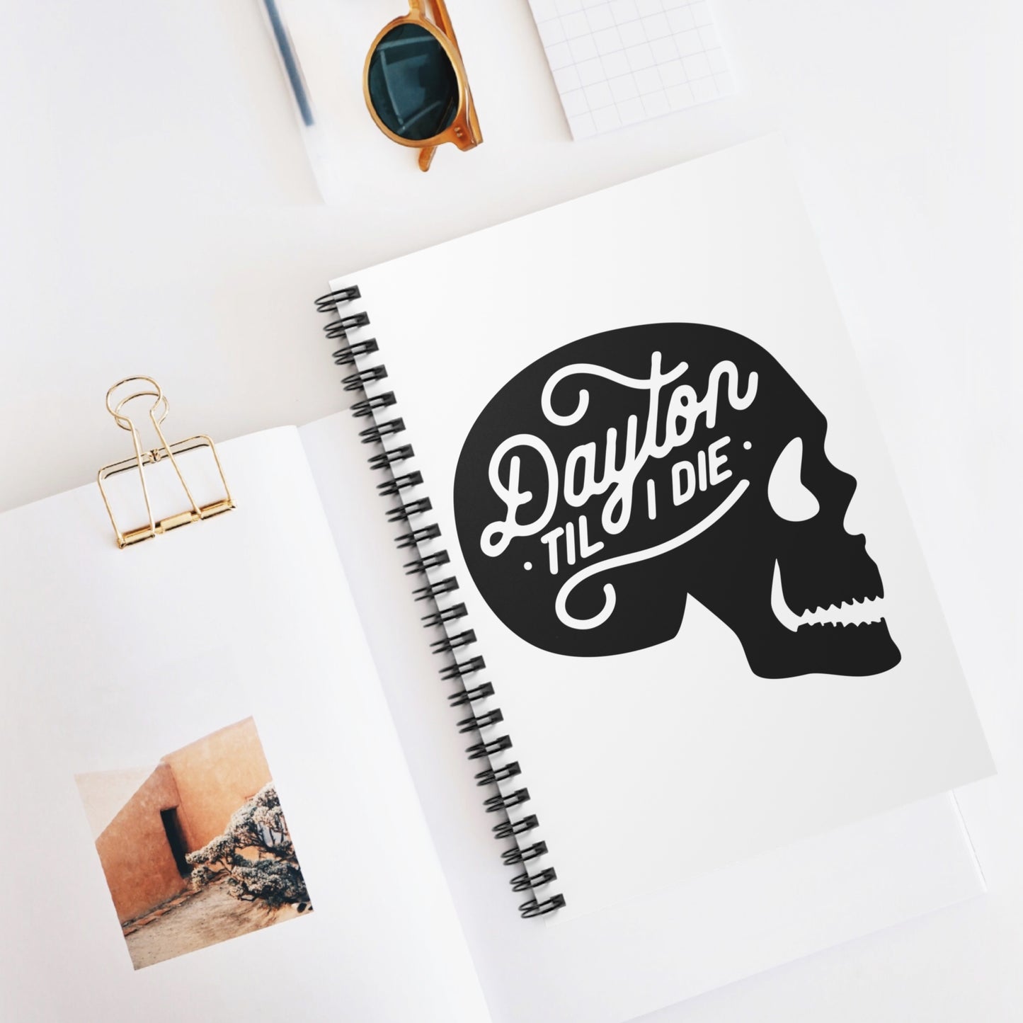 'Dayton Til I Die' Skull Notebook